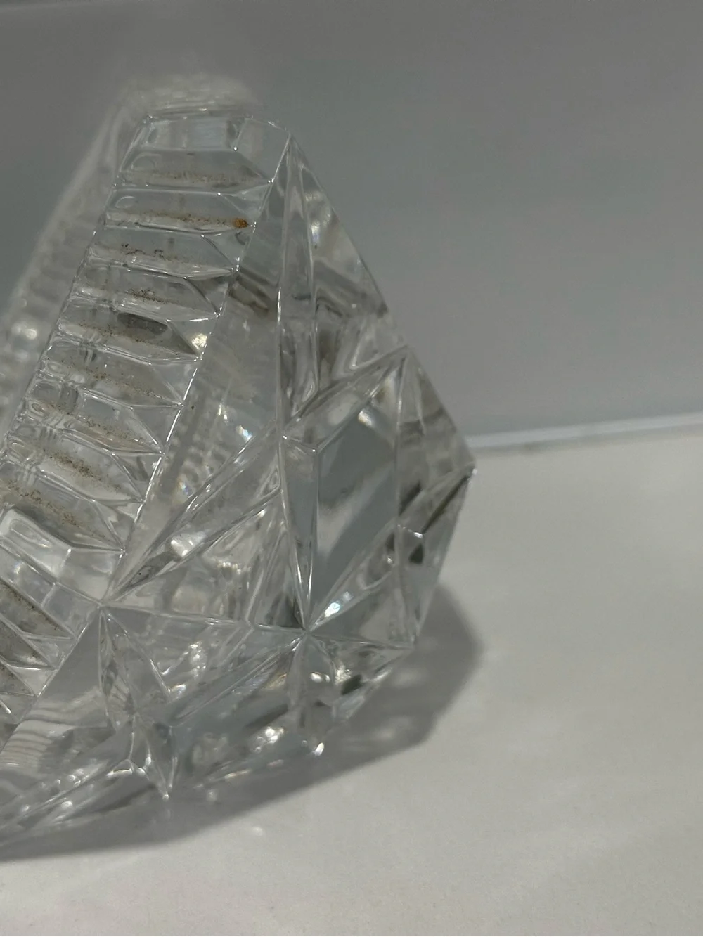 Vintage CRISTAL D’ARQUES 24% LEAD CRYSTAL HEXAGONAL VOTIVE CANDLE HOLDER FRANCE